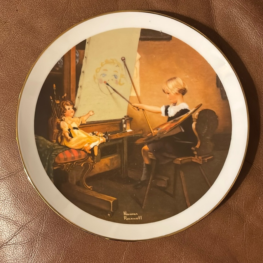 1981 “Artist’s Daughter” by Norman Rockwell 8 1/2” Plate